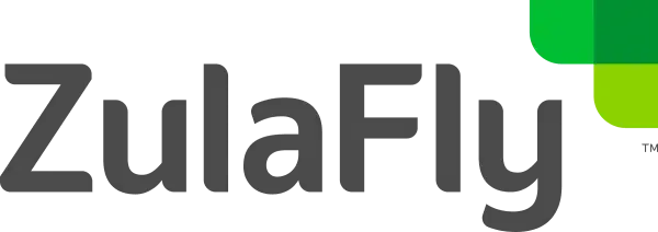 ZulaFly logo: dark gray text with a two-tone green square graphic.